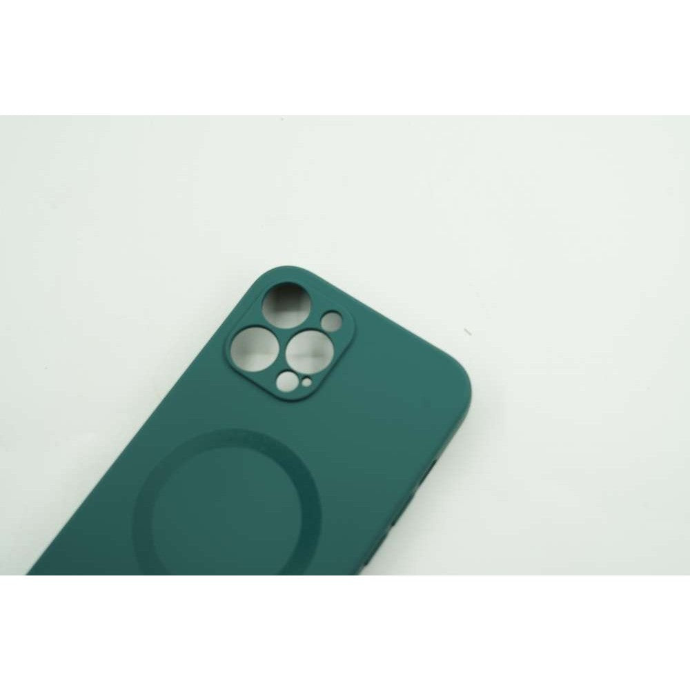 Husa protectie Flippy compatibila cu Apple iPhone 12 Pro Max Mag Safe Silicone Verde-3