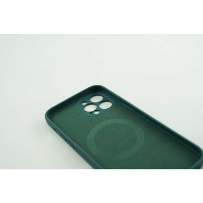 Husa protectie Flippy compatibila cu Apple iPhone 12 Pro Max Mag Safe Silicone Verde-5