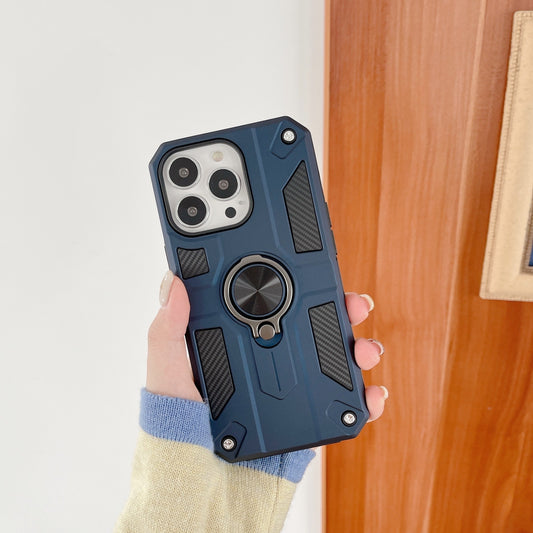 Husa protectie Flippy compatibila cu Apple iPhone 13 Defender Model 5 cu suport prindere inel,Albastru-1