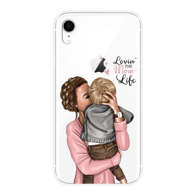 Husa protectie Flippy compatibila cu Apple iPhone 13 Glass print Lovin the Mom Multicolor-0
