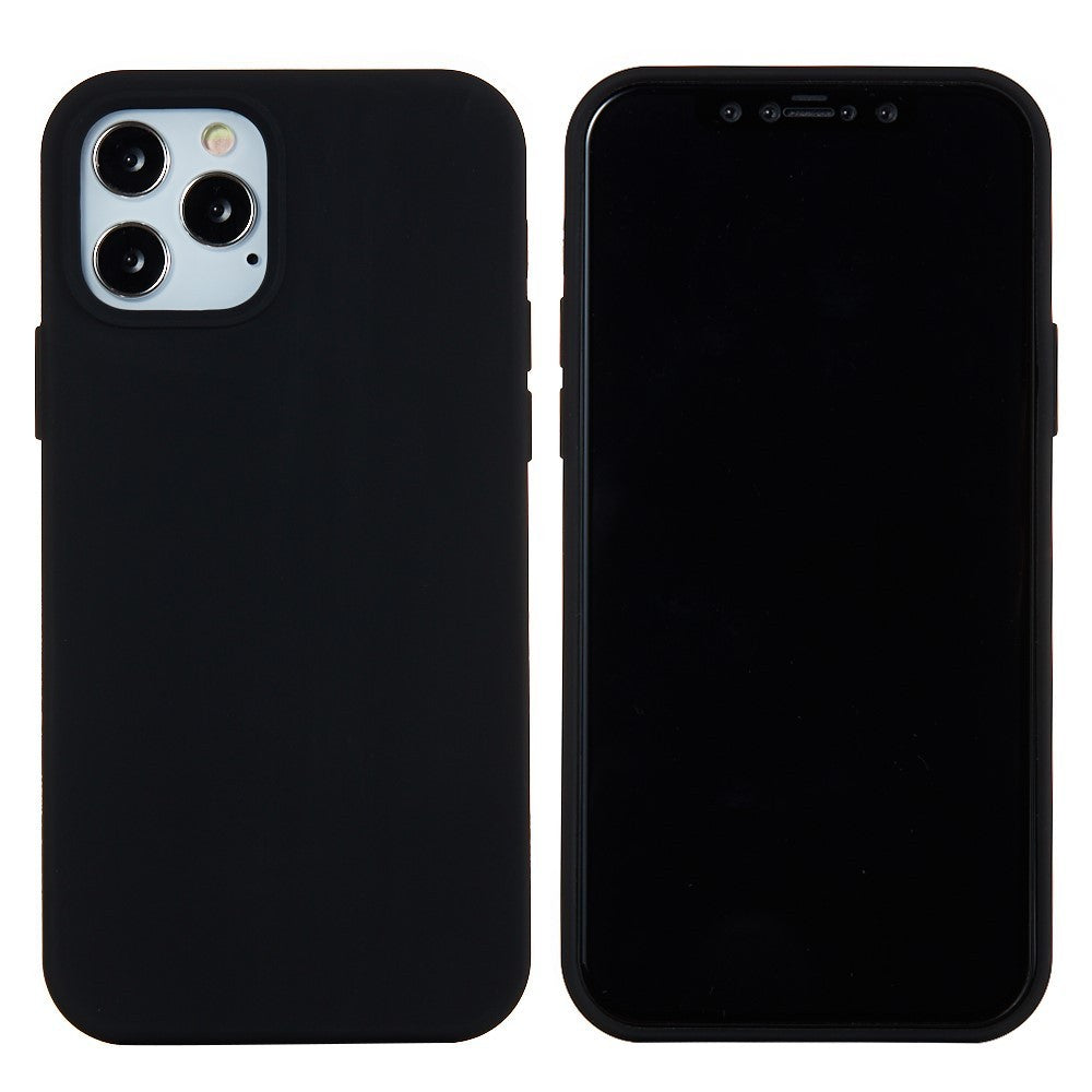 Husa protectie Flippy compatibila cu Apple iPhone 13 Liquid Silicone Negru-0