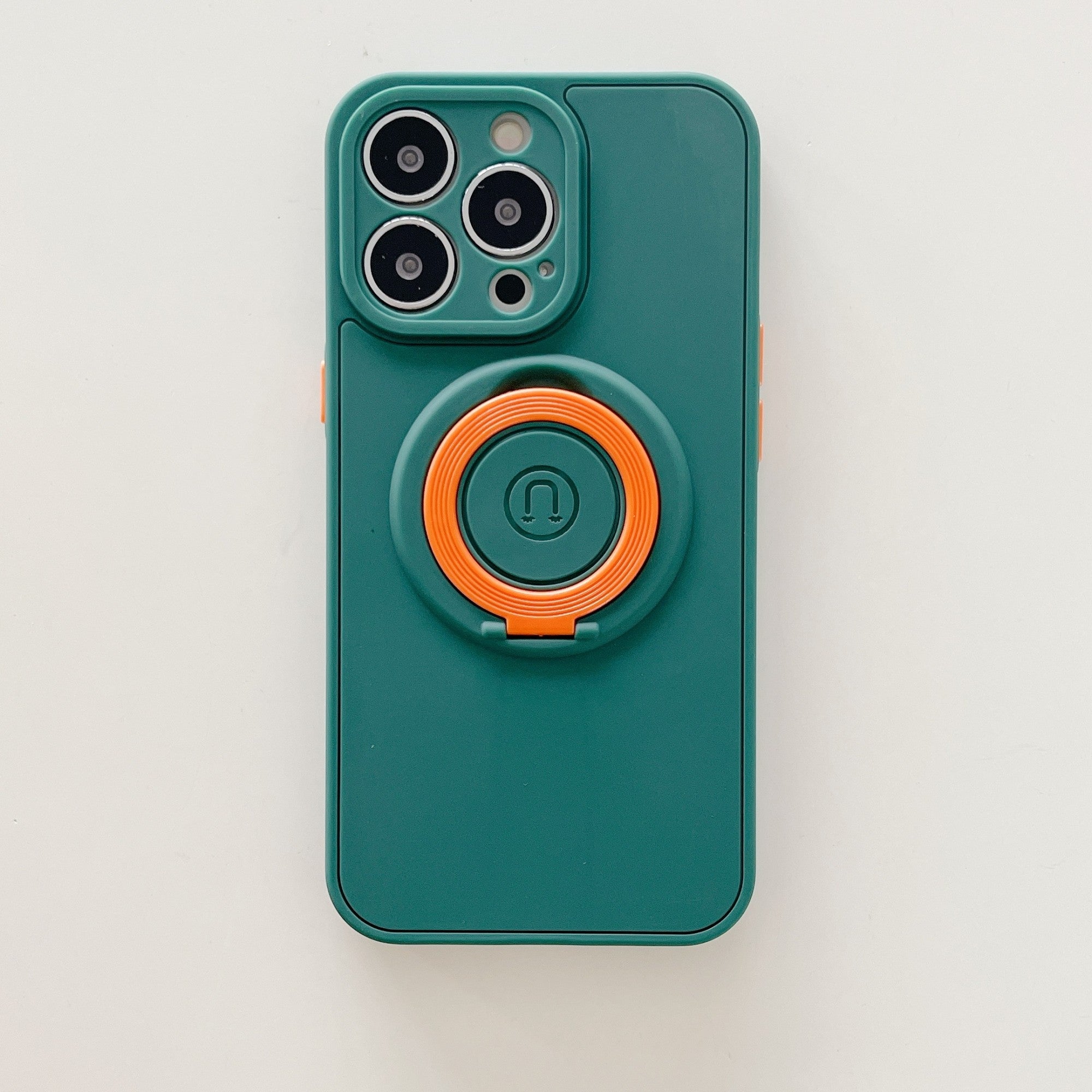 Husa protectie Flippy compatibila cu Apple iPhone 13 Mag Safe Silicone Verde-2