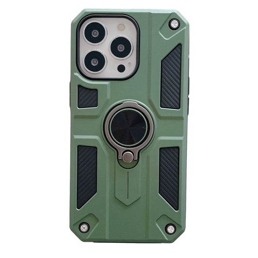 Husa protectie Flippy compatibila cu Apple iPhone 13 Mini Defender Model 5 cu suport prindere inel,Verde-0