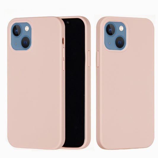 Husa protectie Flippy compatibila cu Apple iPhone 13 Mini Liquid Silicone Roz-1