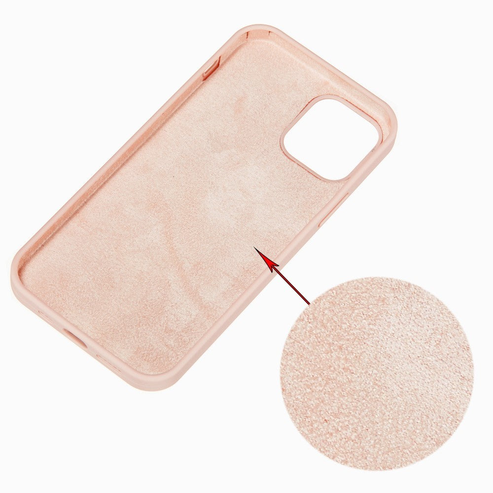 Husa protectie Flippy compatibila cu Apple iPhone 13 Mini Liquid Silicone Roz-4