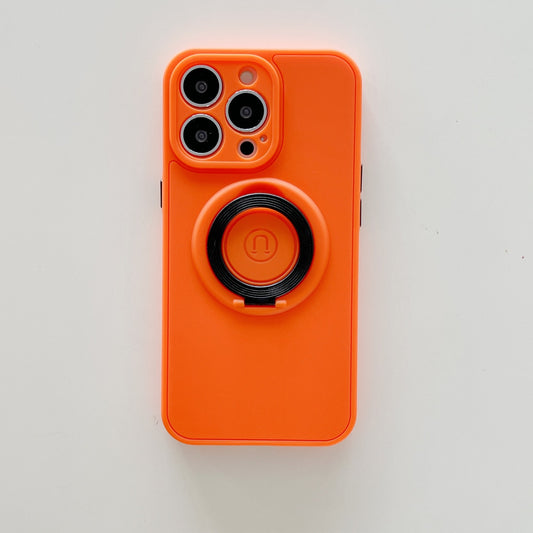 Husa protectie Flippy compatibila cu Apple iPhone 13 Mini Mag Safe Silicone Portocaliu-1