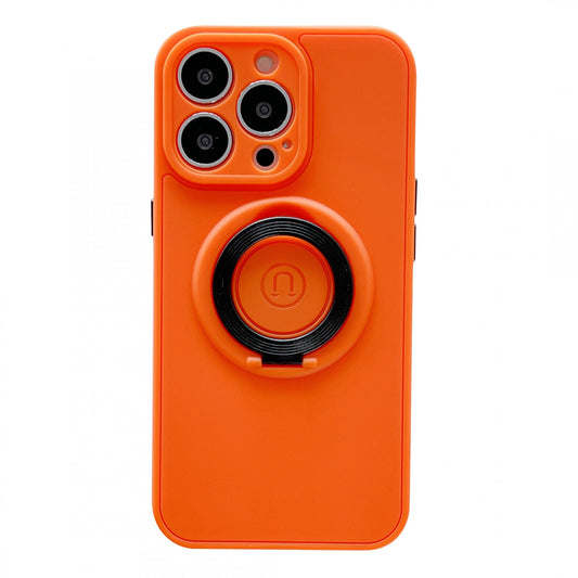 Husa protectie Flippy compatibila cu Apple iPhone 13 Mini Mag Safe Silicone Portocaliu-0