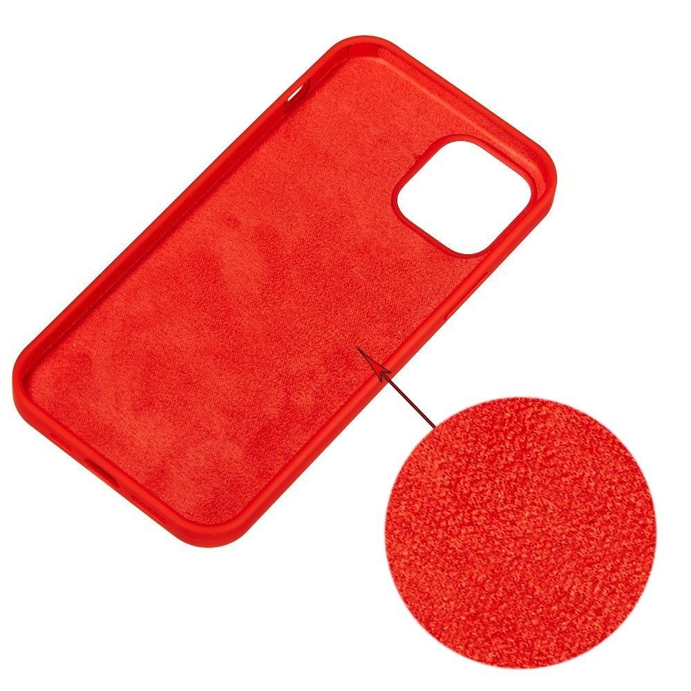 Husa protectie Flippy compatibila cu Apple iPhone 13 Pro Liquid Silicone Rosu-5
