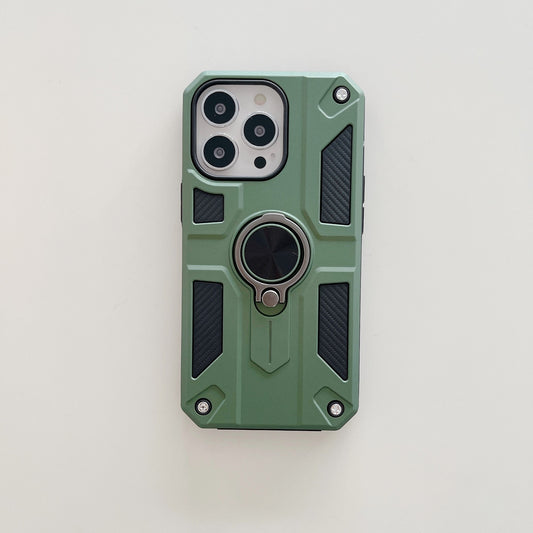 Husa protectie Flippy compatibila cu Apple iPhone 13 Pro Max Defender Model 5 cu suport prindere inel,Verde-0