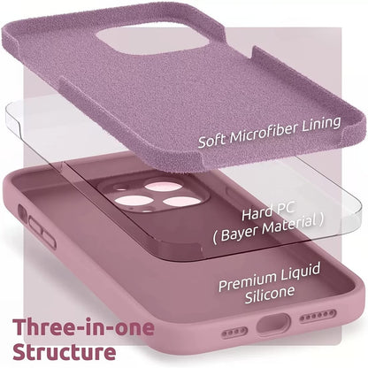 Husa protectie Flippy compatibila cu Apple iPhone 13 Pro Max Liquid Silicone Mov-7