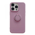 Husa protectie Flippy compatibila cu Apple iPhone 13 Pro Max Liquid Silicone Ring cu suport rotativ Mov-0