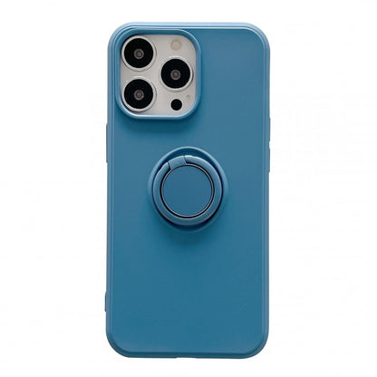 Husa protectie Flippy compatibila cu Apple iPhone XR Liquid Silicone Ring cu suport rotativ Albastru-0