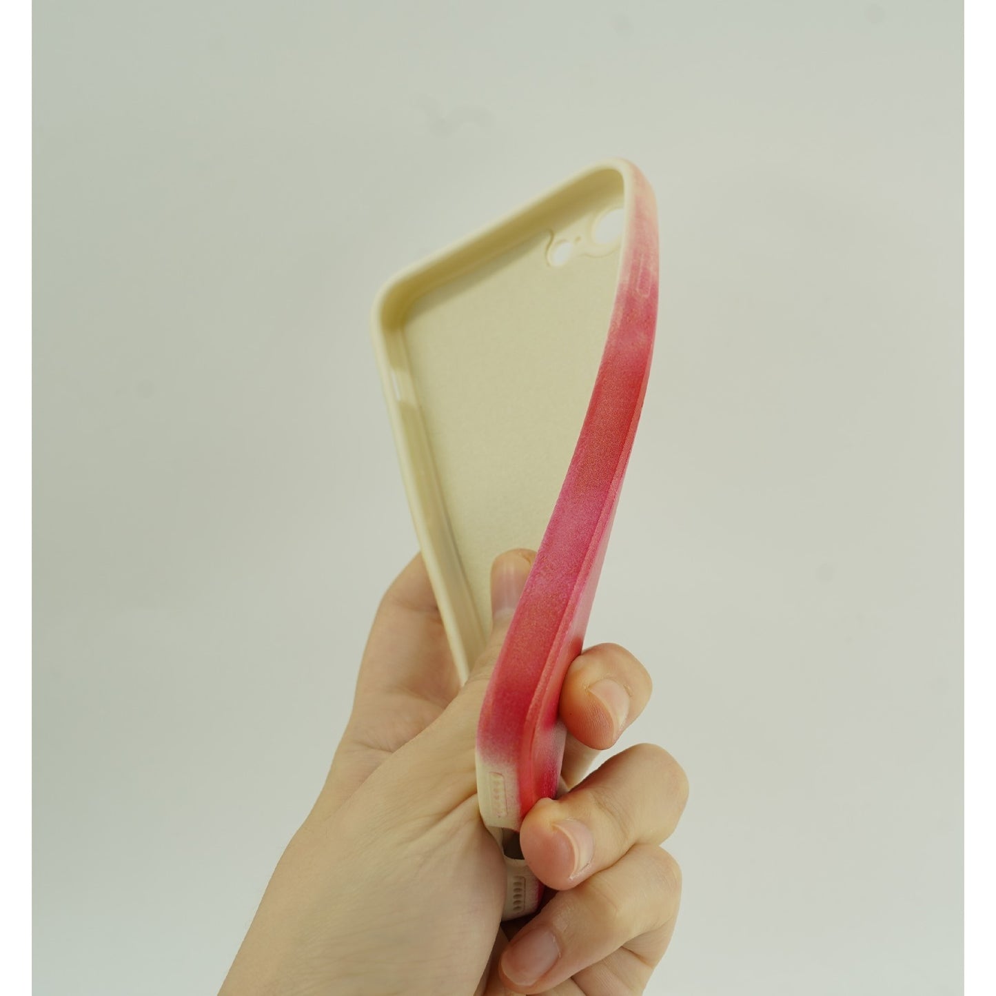 Husa protectie Flippy compatibila cu Apple iPhone XR Tpu Ombre, Roz/Galben-5