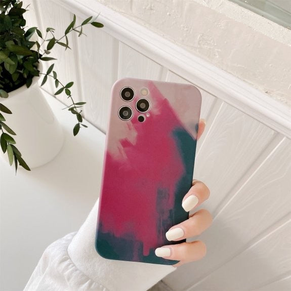 Husa protectie Flippy compatibila cu Apple iPhone XR Tpu Ombre, Roz/Mov/Negru-12