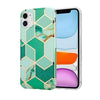 Husa protectie Flippy compatibila cu Huawei P Smart 2021 Soft IMD TPU Marble Geometric Verde-0