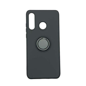 Husa protectie Flippy compatibila cu Huawei P30 Lite Liquid Silicone Ring cu suport rotativ Negru-0