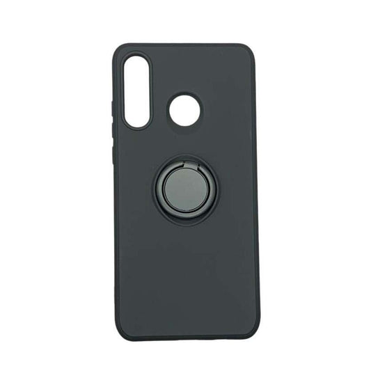Husa protectie Flippy compatibila cu Huawei P30 Lite Liquid Silicone Ring cu suport rotativ Negru-0