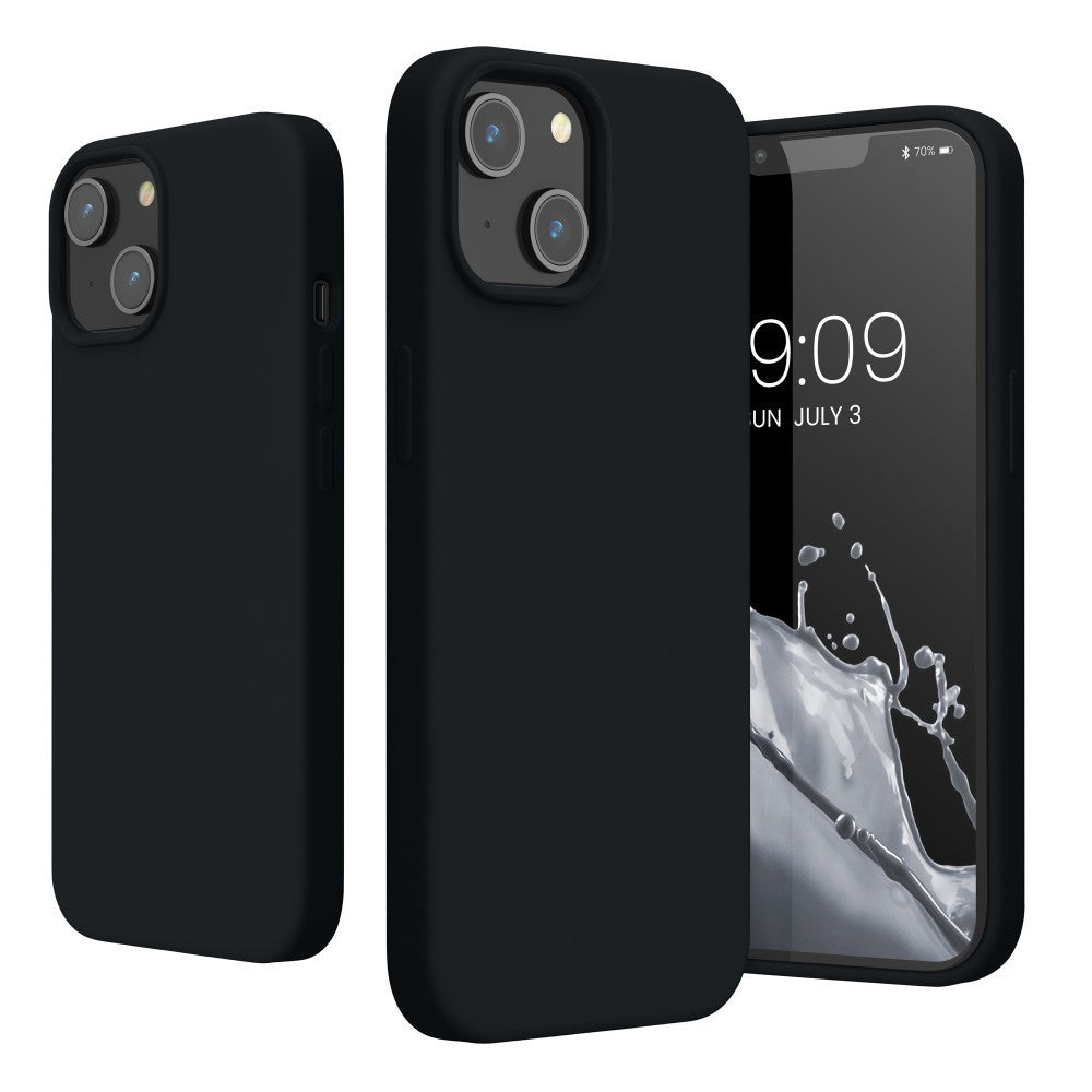 Husa protectie Flippy compatibila cu Huawei P40 Lite 5G Liquid Silicone Case Negru-1