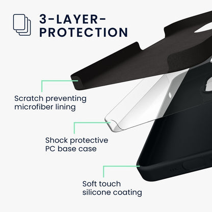 Husa protectie Flippy compatibila cu Huawei P40 Lite 5G Liquid Silicone Case Negru-2