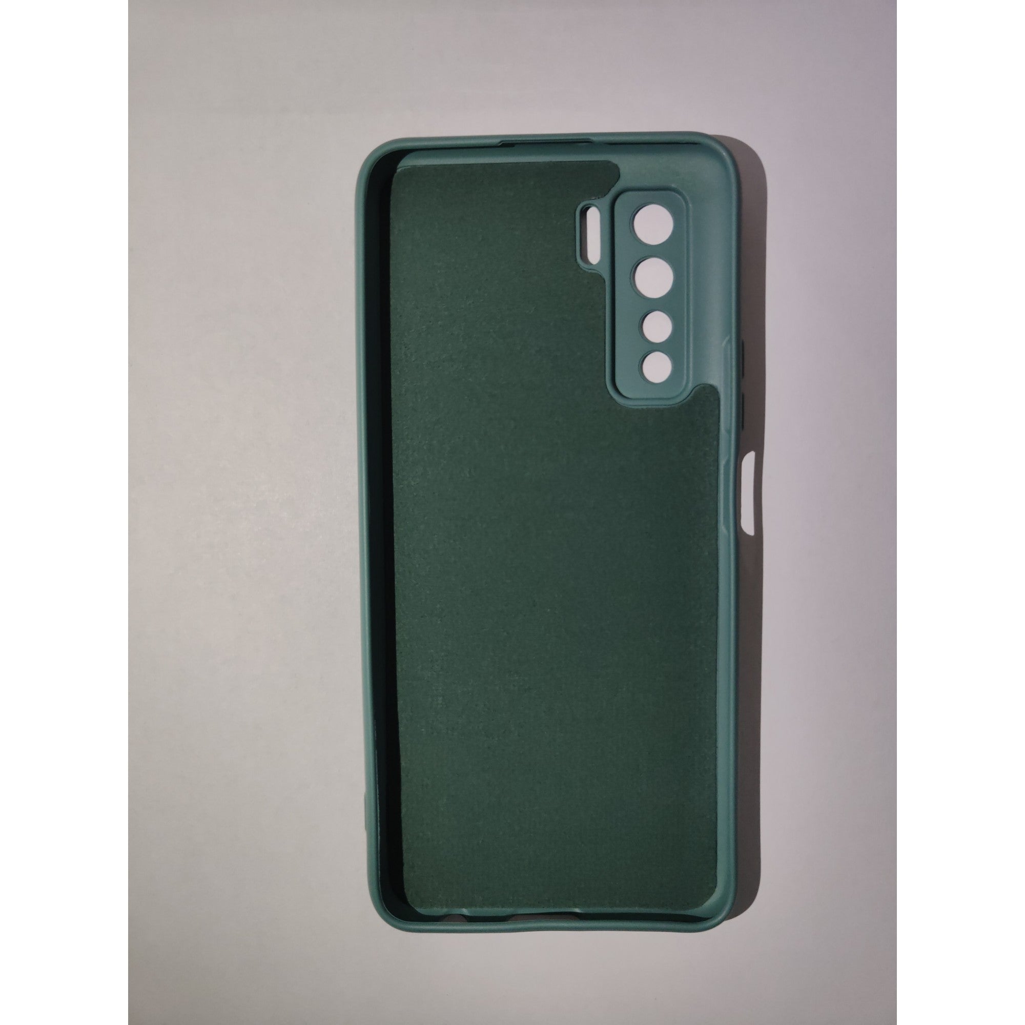 Husa protectie Flippy compatibila cu Huawei P40 Lite 5G Liquid Silicone Case Verde-2