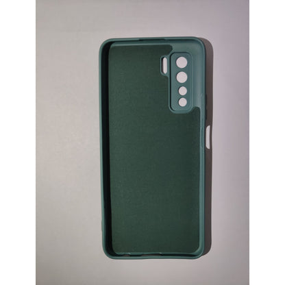 Husa protectie Flippy compatibila cu Huawei P40 Lite 5G Liquid Silicone Case Verde-2