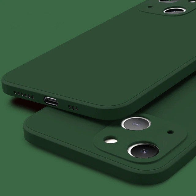 Husa protectie, Flippy, compatibila cu Huawei P40 lite Liquid Silicone Verde-2