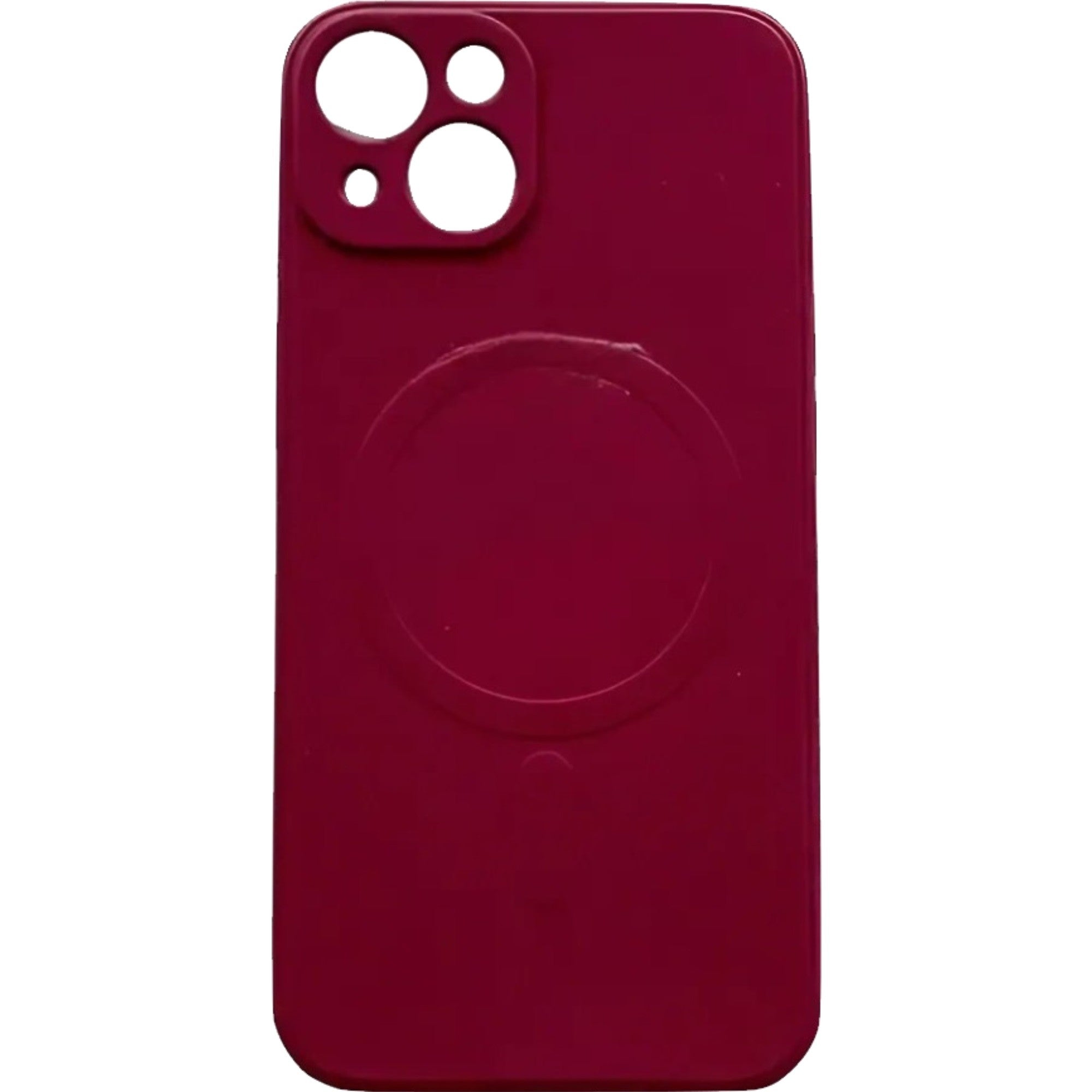 Husa protectie Flippy compatibila cu iPhone 14, Liquid MagSafe, ring-shaped, magnetica, Visiniu-0
