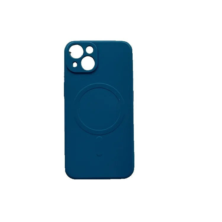 Husa protectie Flippy compatibila cu iPhone 14 Pro, Liquid MagSafe, ring-shaped, magnetica, Albastru-2