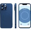 Husa protectie Flippy compatibila cu iPhone 14 Pro Max, Liquid MagSafe, ring-shaped, magnetica, Albastru-0