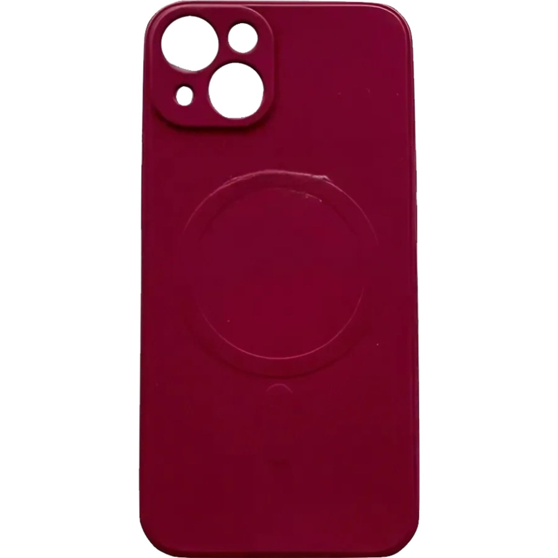 Husa protectie Flippy compatibila cu iPhone 14 Pro Max, Liquid MagSafe, ring-shaped, magnetica, Visiniu-0