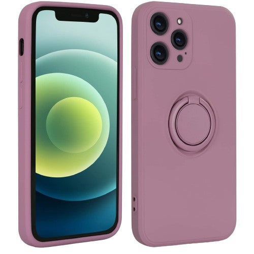 Husa protectie Flippy compatibila cu Samsung A20E Liquid Silicone Ring cu suport rotativ Mov-0