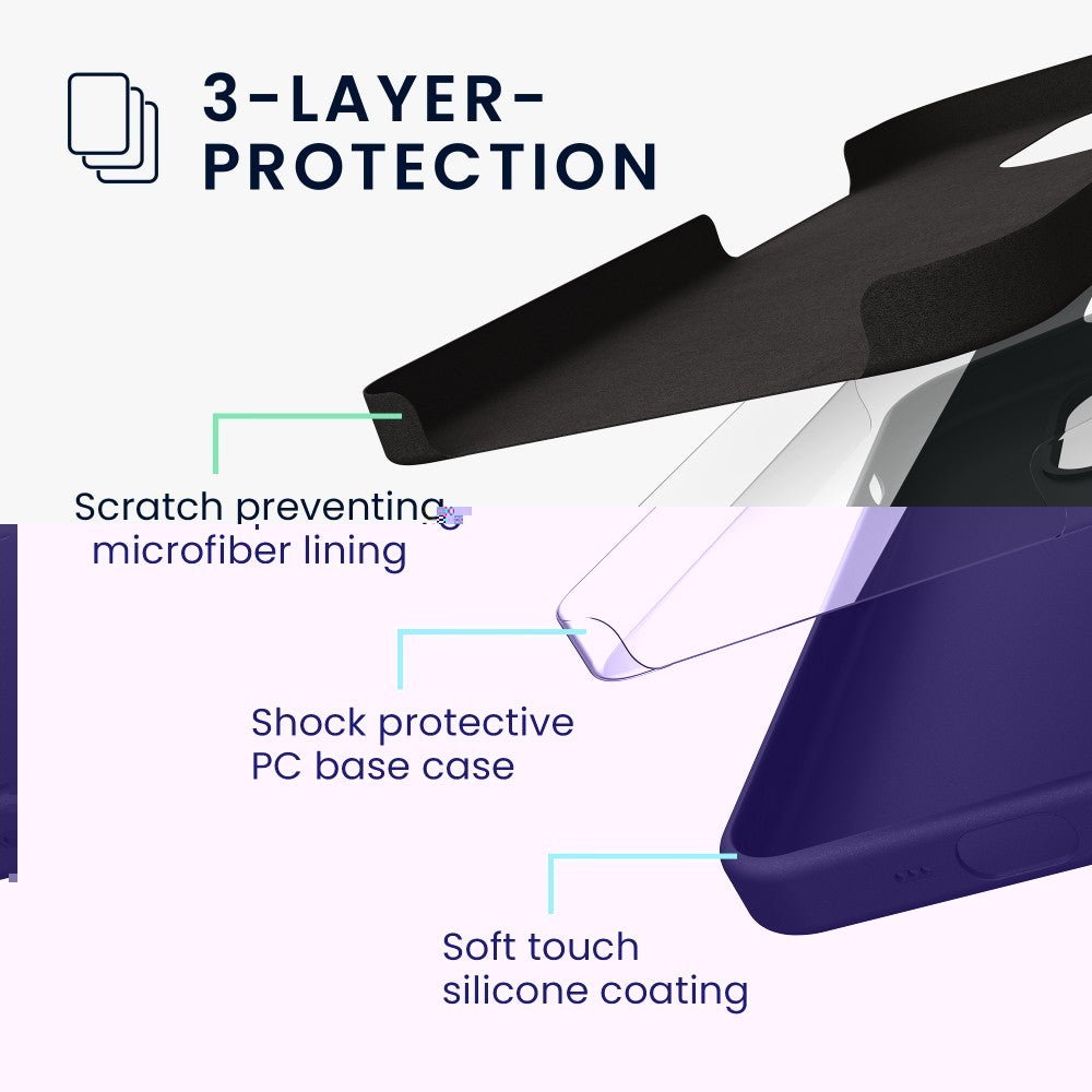 Husa protectie Flippy compatibila cu Samsung Galaxy A02S Liquid Silicone Case Negru-6