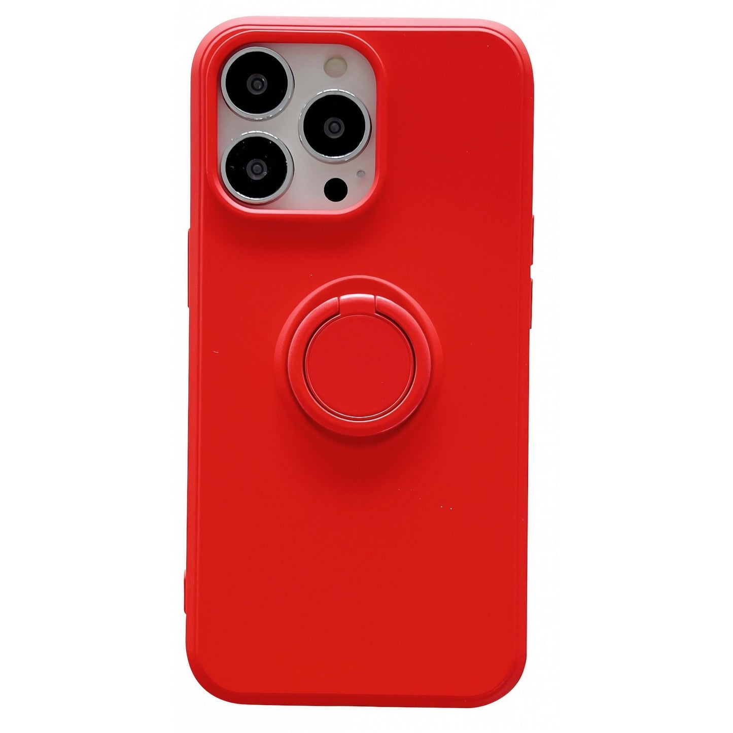 Husa protectie Flippy compatibila cu Samsung Galaxy A12 Liquid Silicone Ring cu suport rotativ Rosu-0