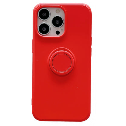 Husa protectie Flippy compatibila cu Samsung Galaxy A12 Liquid Silicone Ring cu suport rotativ Rosu-0