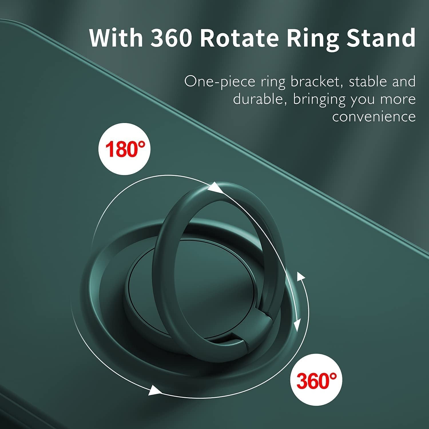 Husa protectie Flippy compatibila cu Samsung Galaxy A12 Liquid Silicone Ring cu suport rotativ Verde-6