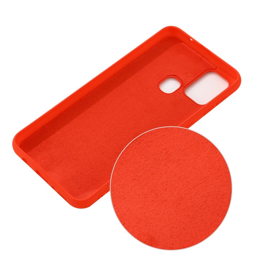 Husa protectie Flippy compatibila cu Samsung Galaxy A21S Liquid Silicone Case Rosu-3