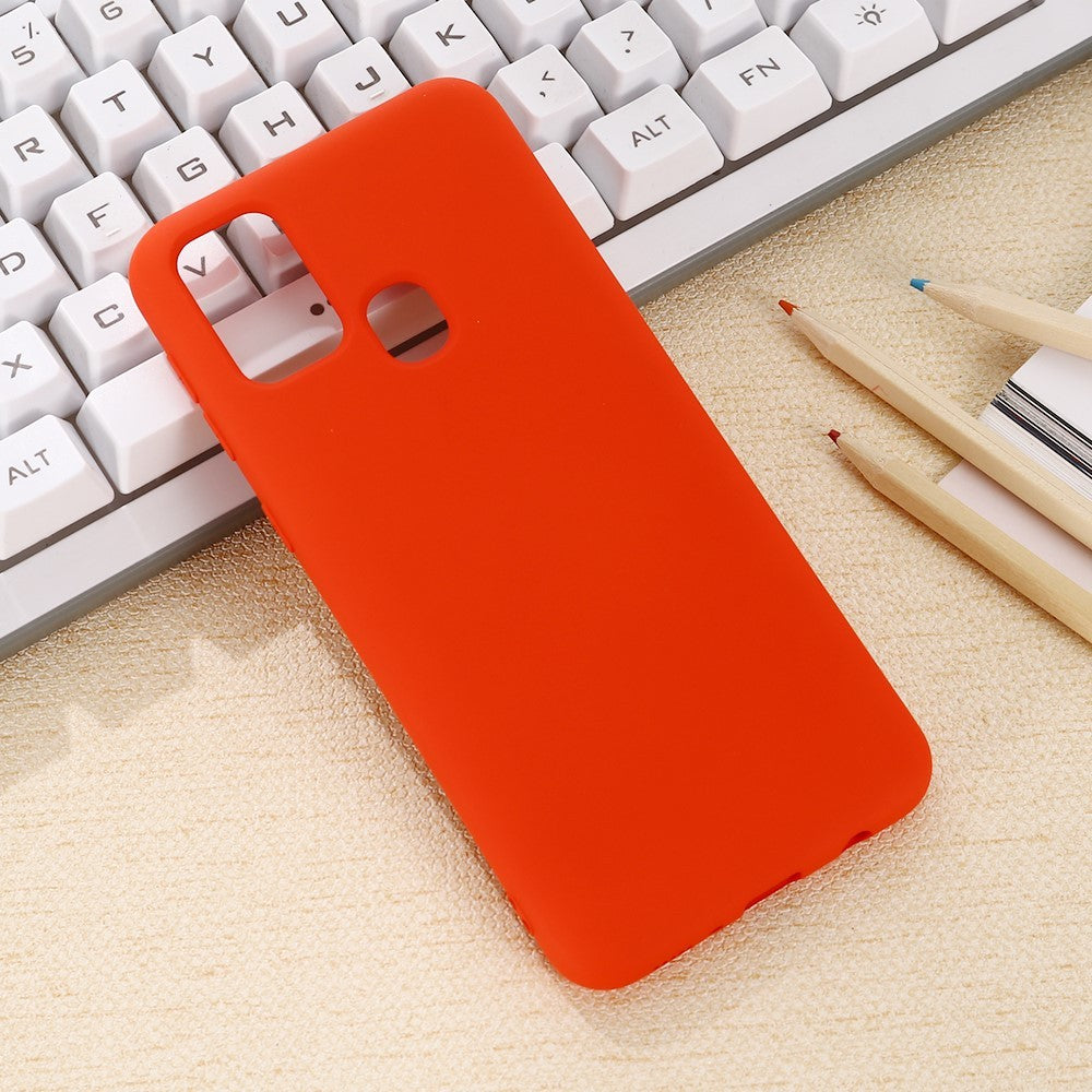 Husa protectie Flippy compatibila cu Samsung Galaxy A21S Liquid Silicone Case Rosu-5