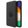 Husa protectie Flippy compatibila cu Samsung Galaxy A32 5G Liquid Silicone Ring cu suport rotativ Negru-0