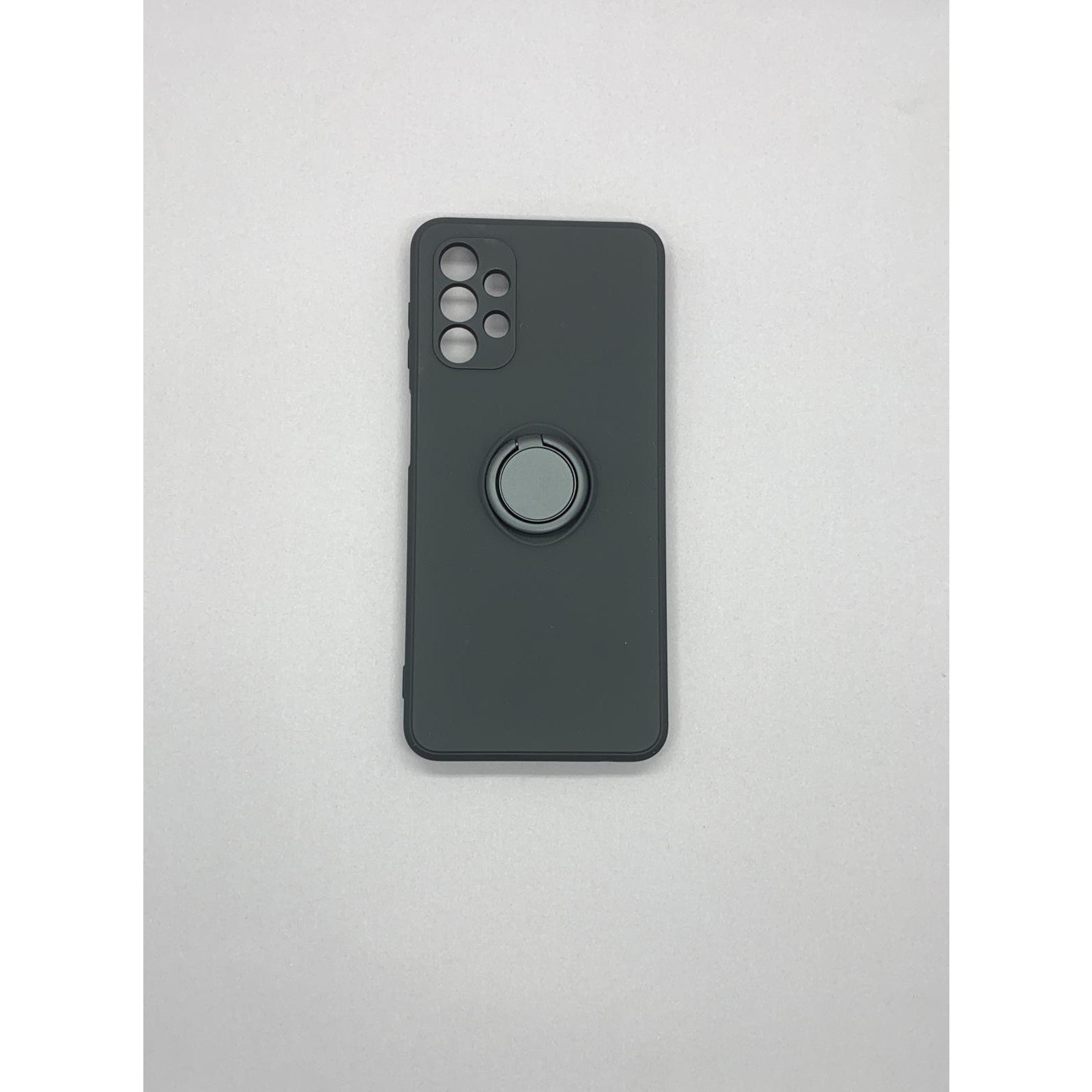 Husa protectie Flippy compatibila cu Samsung Galaxy A32 5G Liquid Silicone Ring cu suport rotativ Negru-6
