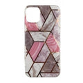 Husa protectie Flippy compatibila cu Samsung Galaxy A32 5G Soft IMD TPU Marble Geometric Alb-0