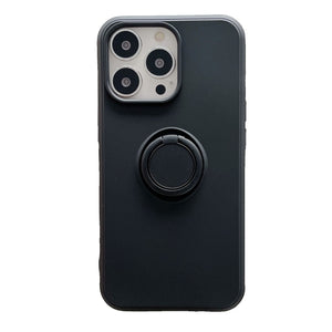 Husa protectie Flippy compatibila cu Samsung Galaxy A71 Liquid Silicone Ring cu suport rotativ Negru-0