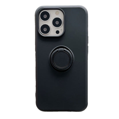 Husa protectie Flippy compatibila cu Samsung Galaxy A71 Liquid Silicone Ring cu suport rotativ Negru-0