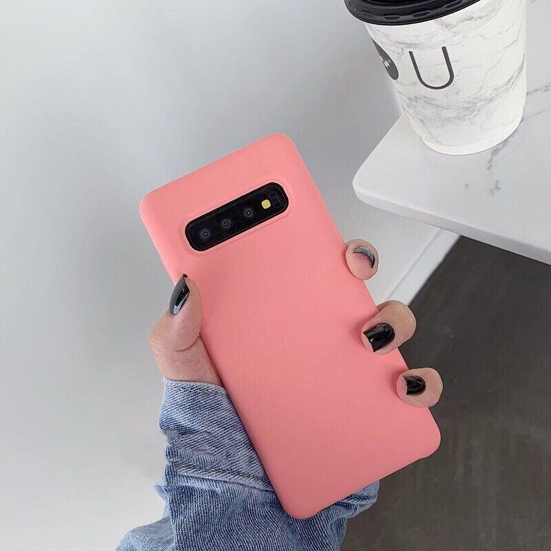 Husa protectie Flippy compatibila cu Samsung Galaxy S10 E Liquid Silicone Case Fuchsia-2