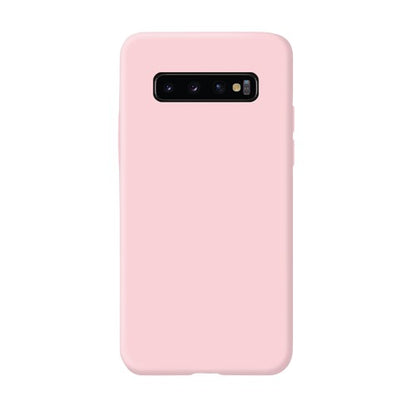 Husa protectie Flippy compatibila cu Samsung Galaxy S10 E Liquid Silicone Case Roz-1