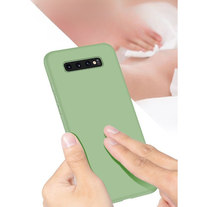 Husa protectie Flippy compatibila cu Samsung Galaxy S10 E Liquid Silicone Case Verde inchis-1