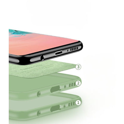 Husa protectie Flippy compatibila cu Samsung Galaxy S10 E Liquid Silicone Case Verde inchis-2
