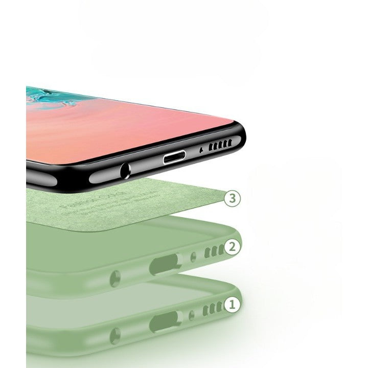 Husa protectie Flippy compatibila cu Samsung Galaxy S10 E Liquid Silicone Case Verde inchis-2