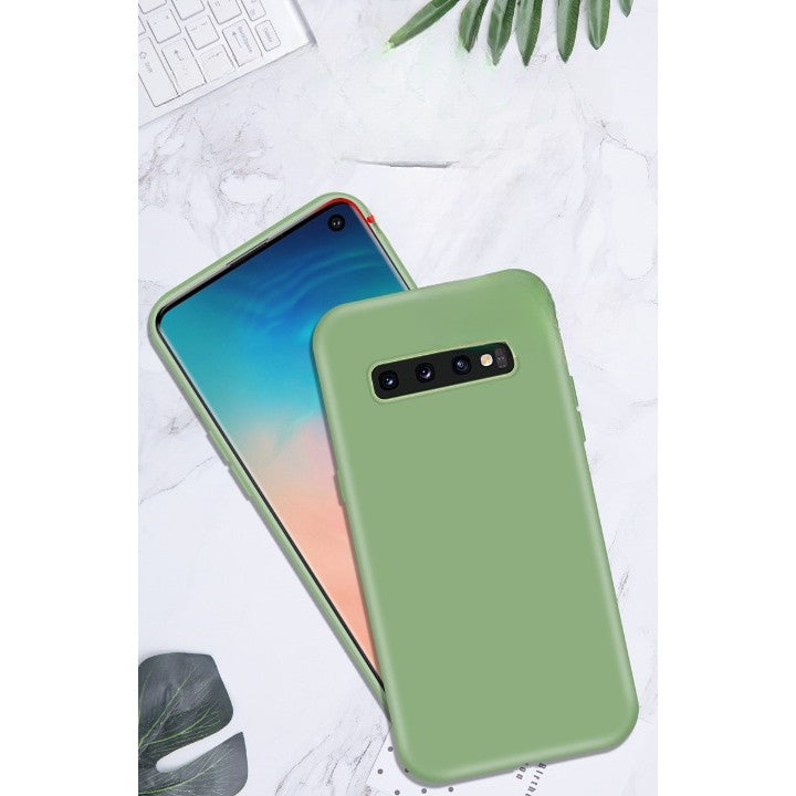 Husa protectie Flippy compatibila cu Samsung Galaxy S10 E Liquid Silicone Case Verde inchis-4