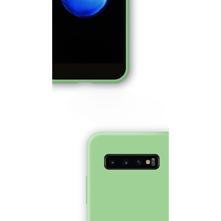 Husa protectie Flippy compatibila cu Samsung Galaxy S10 E Liquid Silicone Case Verde inchis-5
