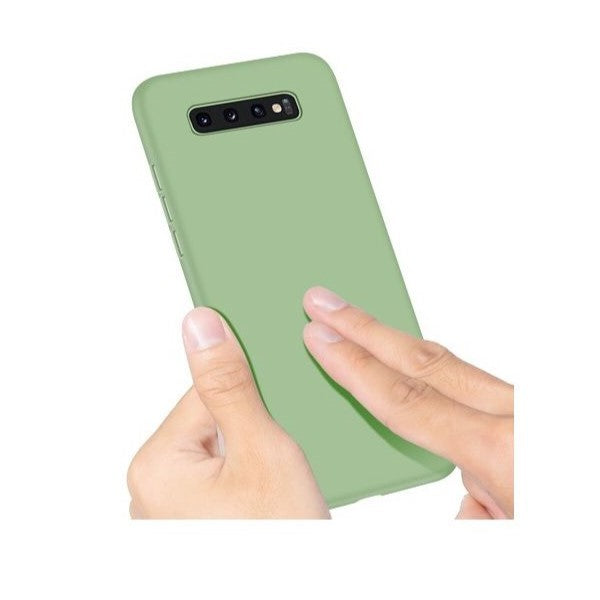 Husa protectie Flippy compatibila cu Samsung Galaxy S10 E Liquid Silicone Case Verde inchis-0